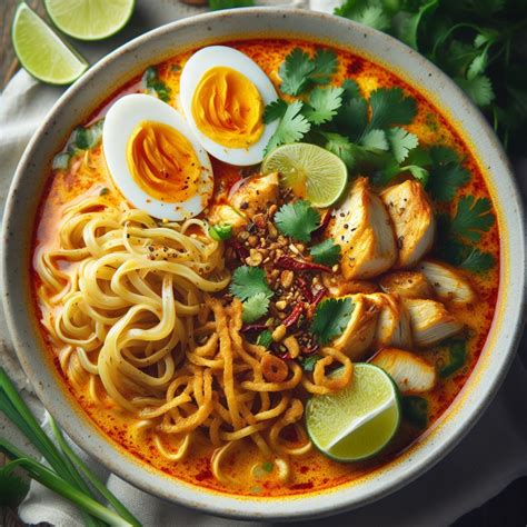  Khao Soi: Uma Sinfonia Explosiva de Sabores Picantes e Cremosos em Chiang Mai!