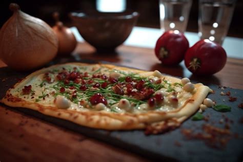  Tarte Flambée: Uma explosão de sabores amanteigados e crocância irresistível em Kaysersberg!